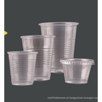 Copo descartável de plástico PP descartáveis ​​para bebidas quentes e frias